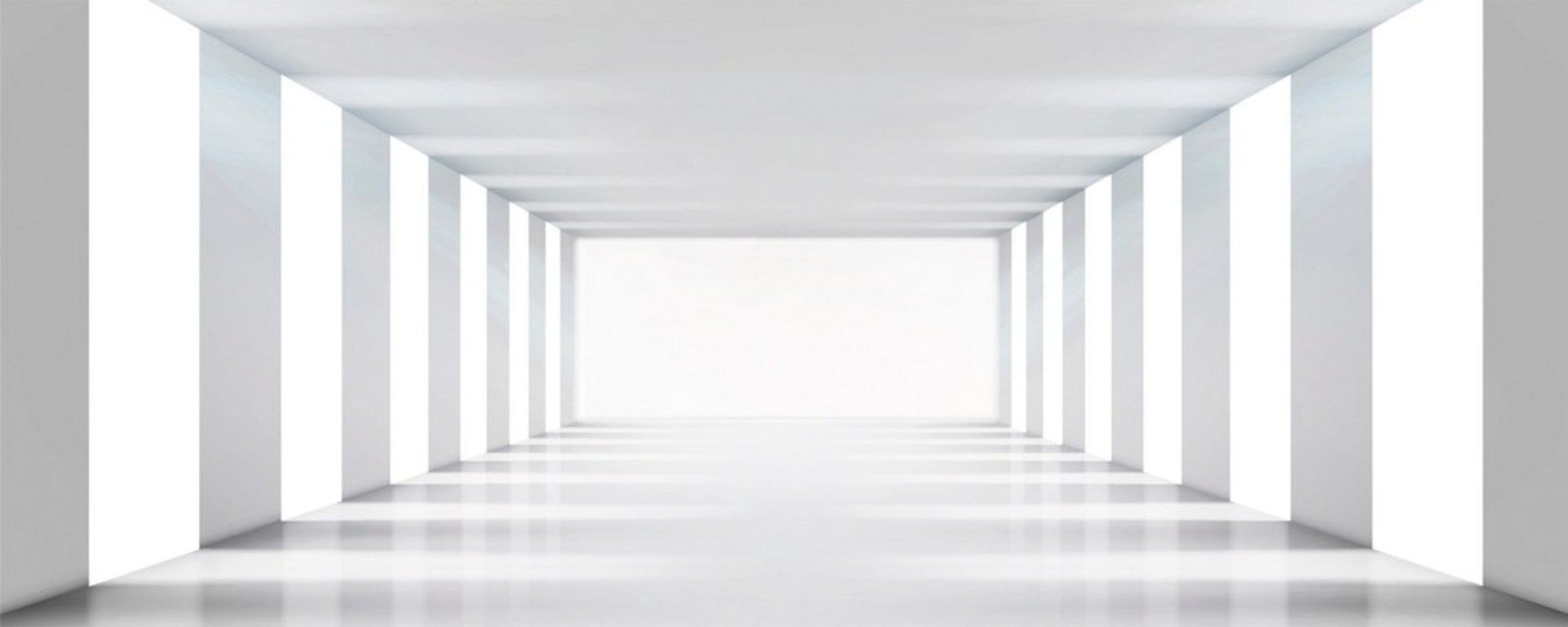 Fotobehang - White Corridor 375x150cm - Vliesbehang Top Merken Winkel